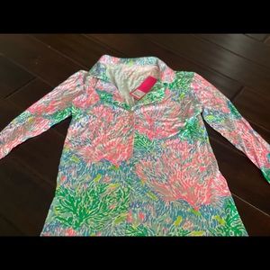 NWT Lilly Pulitzer stargazer PJ button down long sleeve top size XS.